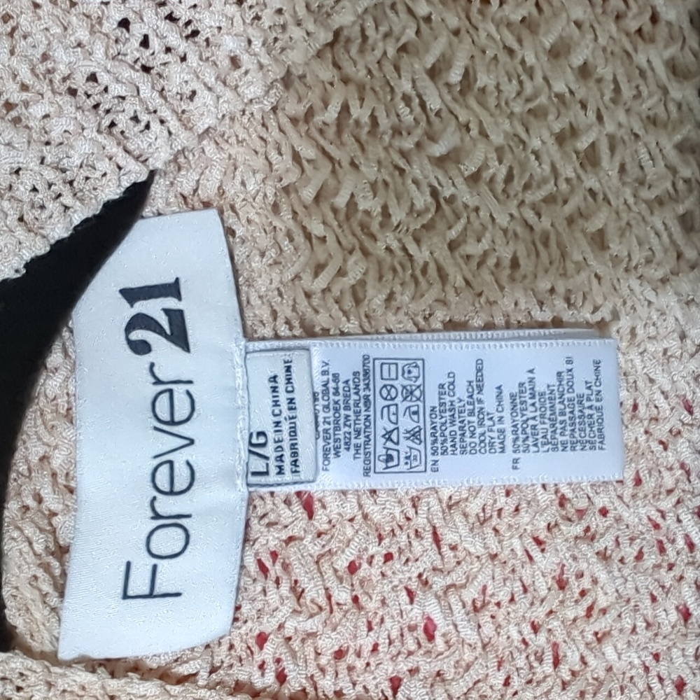 Forever 21 Women's Sleeveless Cascading Open Cardigan Vest Size Large - Picture 2 of 4